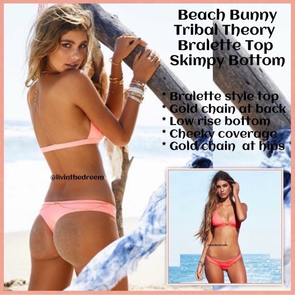 Beach Bunny Tribal Theory Bralette Bikini Top &
Skimpy Bottom $260